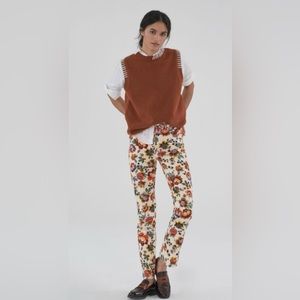 Anthropologie Floral Pants - Multicolor